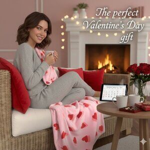 valentine's push throw blanket 💕